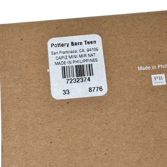 NWB Pottery Barn Teen Framed Round Mirrors Set Shell Frame Wall Decor Boho Home - Picture 11 of 16